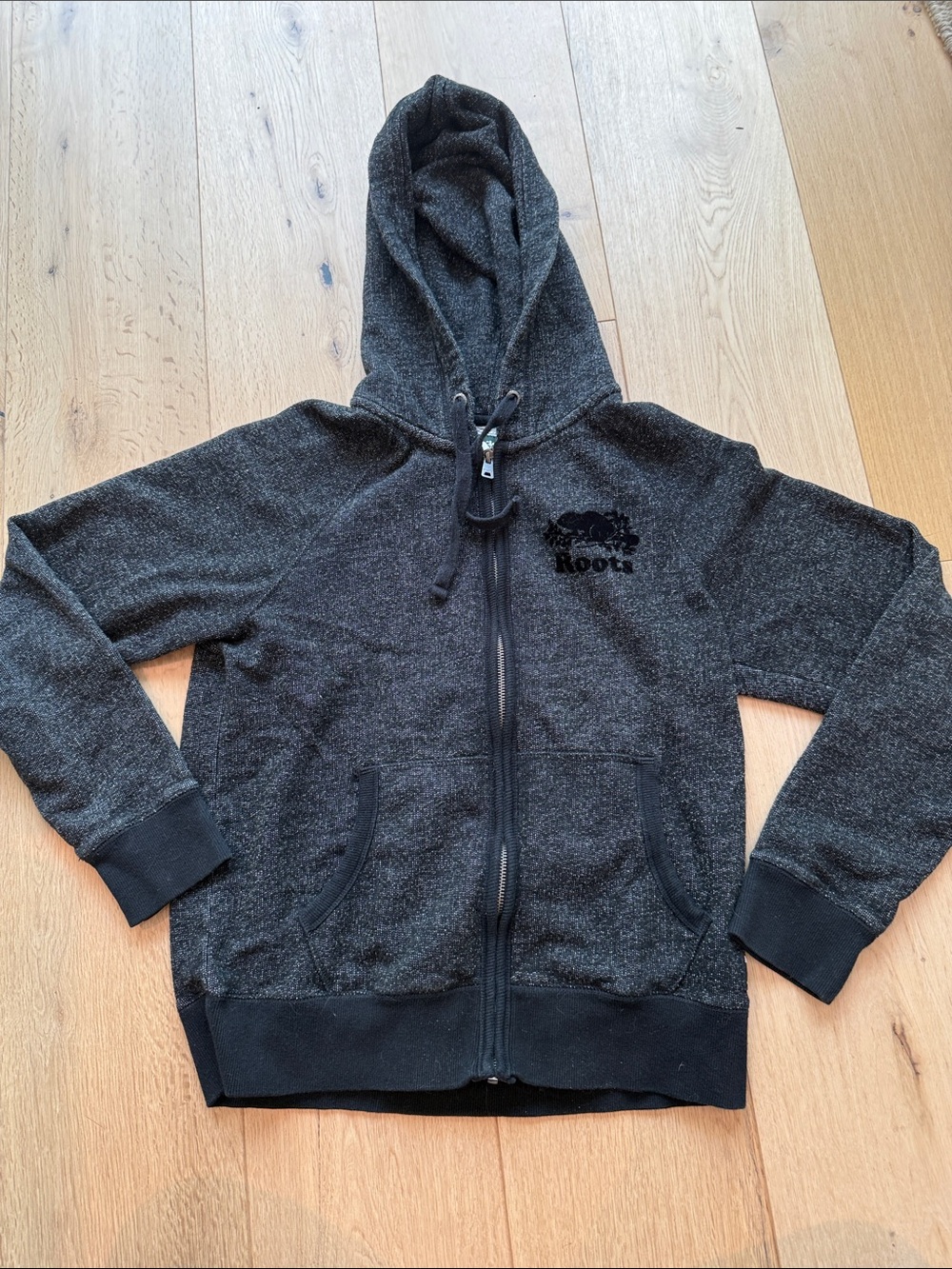 Roots Charcoal Gray Full-Zip Hoodie